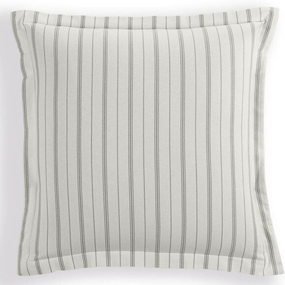 MARTHA STEWART COLLECTION Holiday Flannel Winter Stripe European Sham - Picture 1 of 2